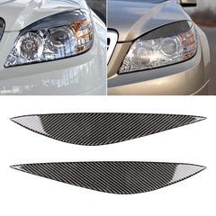 Car Carbon Fiber Light Eyebrow for Mercedes-Benz W204 Pre-Facelift 2008-2011, For Mercedes-Benz W204