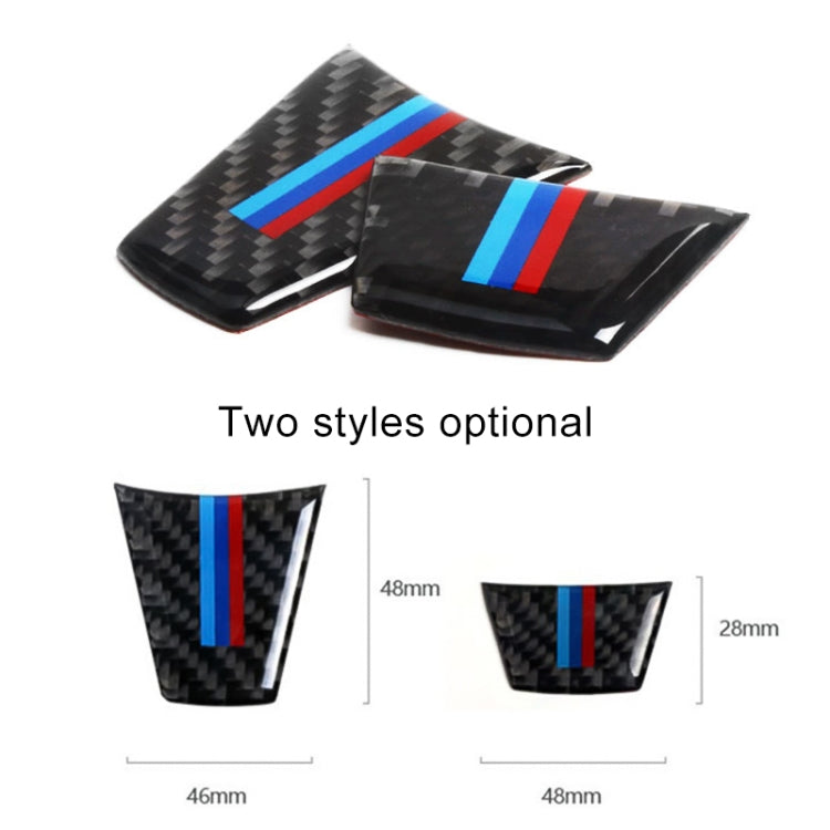 Car Carbon Fiber Steering Wheel Decorative Sticker for BMW E90 / E92, Steering Wheel Decorative Sticker A
