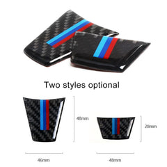 Car Carbon Fiber Steering Wheel Decorative Sticker for BMW E90 / E92, Steering Wheel Decorative Sticker A
