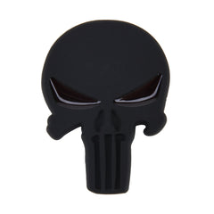 Pure Black Skull Metal Car Sticker, Skull 2