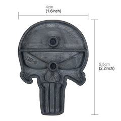 Pure Black Skull Metal Car Sticker, Skull 2