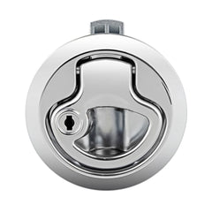 RV / Yacht / Washroom Door Catch Latch Release Cupboard Door Stop Drawer Cabinet Locker, with Key, Washroom Door Catch Latch (Silver)