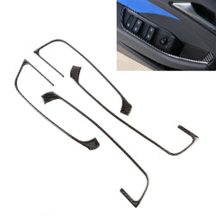 4 PCS Car Carbon Fiber Door Button Decorative Frame for Audi A3, Door Button