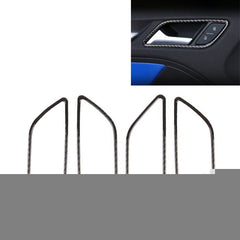 4 PCS Car Carbon Fiber Inner Armrest Decorative Frame for Audi A3, Inner Armrest