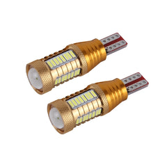 2 PCS  T15-4014-32SMD + 1CREE  5W 650LM White Light LED Decode Car Clearance Lights Lamp, DC12V（Gold）, 5W 4014-32SMD + 1CREE