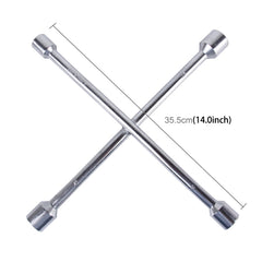 Compact Universal Tire Iron Lug Wrench with 17mm 19mm 21mm 23mm Socket Adapters, Universal 17mm 19mm 21mm 23mm