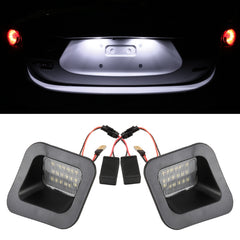 2 PCS DC12V / 2W / 6000K / 120LM Car LED License Plate Light 18LEDs SMD-3528 Lamps for Dodge, White Light, For Dodge