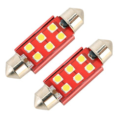 2 PCS 39mm DC12V / 2.2W / 6000K / 130LM 6LEDs SMD-3030 Car Reading Lamp, 39mm