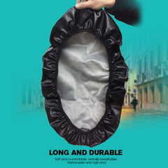 Waterproof Motorcycle Black Leather Seat Cover Prevent Bask In Seat Scooter Cushion Protect, Size: M, Length: 48-54cm; Width: 25-35cm, Length: 48-54cm; Width: 25-35cm
