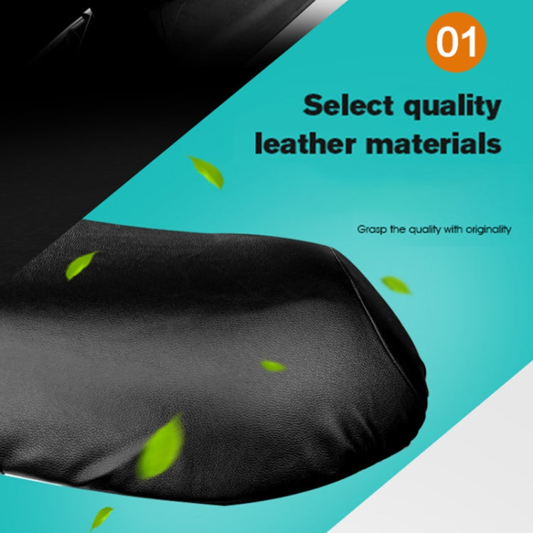 Waterproof Motorcycle Black Leather Seat Cover Prevent Bask In Seat Scooter Cushion Protect, Size: M, Length: 48-54cm; Width: 25-35cm, Length: 48-54cm; Width: 25-35cm
