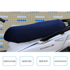 Waterproof Motorcycle Sun Protection Heat Insulation Seat Cover Prevent Bask In Seat Scooter Cushion Protect, Size: M, Length: 60-70cm; Width: 40-45cm, Size: M (Blue), Size: M (Black Red), Size: M (Black Blue), Size: M (Black)