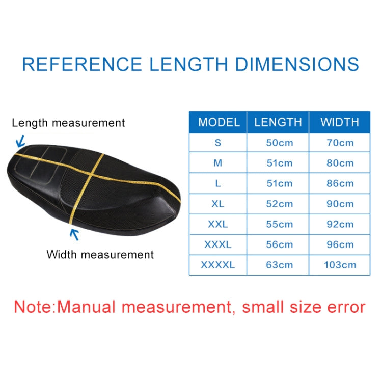 Motorcycle Breathable Sunscreen Double Layer 3D Honeycomb Small Hole Polyester Cushion Mesh, Size: XXL, Length: 92cm; Width: 55cm, Size: XXL