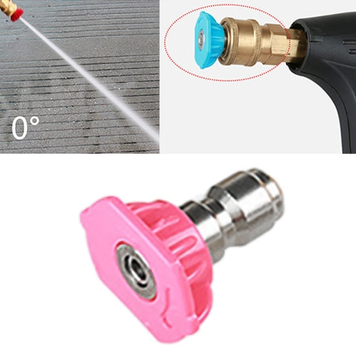 High Pressure Car Wash Gun Jet Nozzle Washer Accessories, Nozzle Angle: 0 Degree Big Hole, Pink, Nozzle Angle: 0 Degree Big Hole, Pink