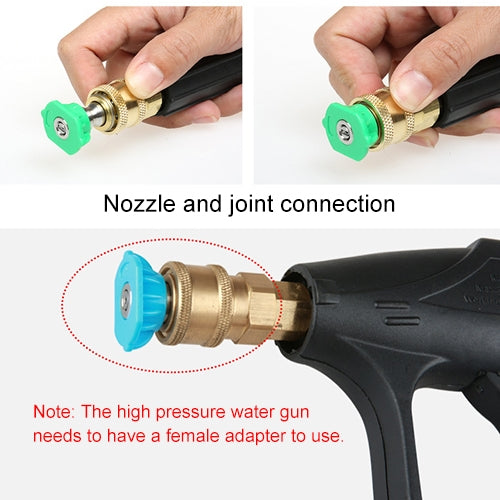 High Pressure Car Wash Gun Jet Nozzle Washer Accessories, Nozzle Angle: 0 Degree Big Hole, Pink, Nozzle Angle: 0 Degree Big Hole, Pink