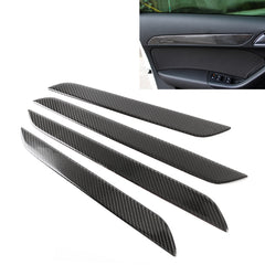 4 PCS Carbon Fibre Car Door Panel Decorative Sticker for Audi Q3 2013-2018, Door Panel