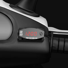 Motorcycle Multi-functional 2 in 1 Digital Display Voltmeter + Electronic Clock, 6-30V IP67