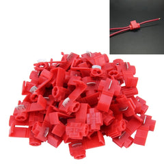 50 PCS Quick Splice Solderless Wire Terminals Connector, Red