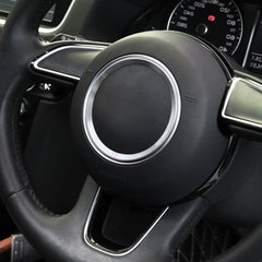 Car Auto Steering Wheel Ring Cover Trim Sticker Decoration for Audi A4L / A3 / A5 2017-2019