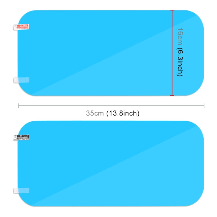 Truck PET Rearview Mirror Protective Window Clear Anti-fog Waterproof Rain Shield Film, Rain Shield Film