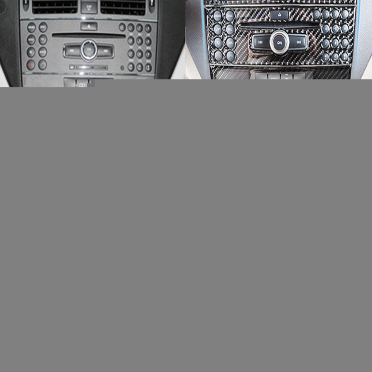 2 PCS Car CD Adjustment Frame Carbon Fiber Decorative Sticker for Mercedes-Benz W204 2007-2010, CD Adjustment Frame (B)