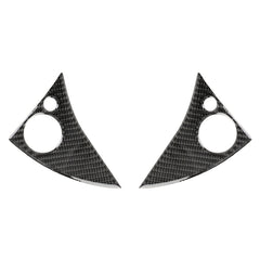 2 PCS Car Steering Wheel Button Carbon Fiber Decorative Sticker for Mercedes-Benz W204 2007-2010, Steering Wheel Button