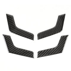 4 PCS Car Door Inner Handle Panel Carbon Fiber Decorative Sticker for Mercedes-Benz W204 2007-2013, Door Inner Handle Panel