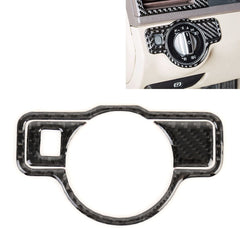 3 PCS Car Headlight Switch Panel Carbon Fiber Decorative Sticker for Mercedes-Benz W204 2007-2013, Headlight Switch Panel