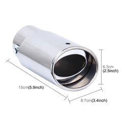 6046 Car Automobile Exhaust Pipe Muffler Modification Stainless Steel Tail Pipes (Inner Diameter 61mm), 6046  61mm