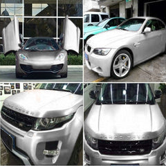 8m * 0.5m Ice Blue Metallic Matte Icy Ice Car Decal Wrap Auto Wrapping Vehicle Sticker Motorcycle Sheet Tint Vinyl Air Bubble Sticker, 8m * 0.5m