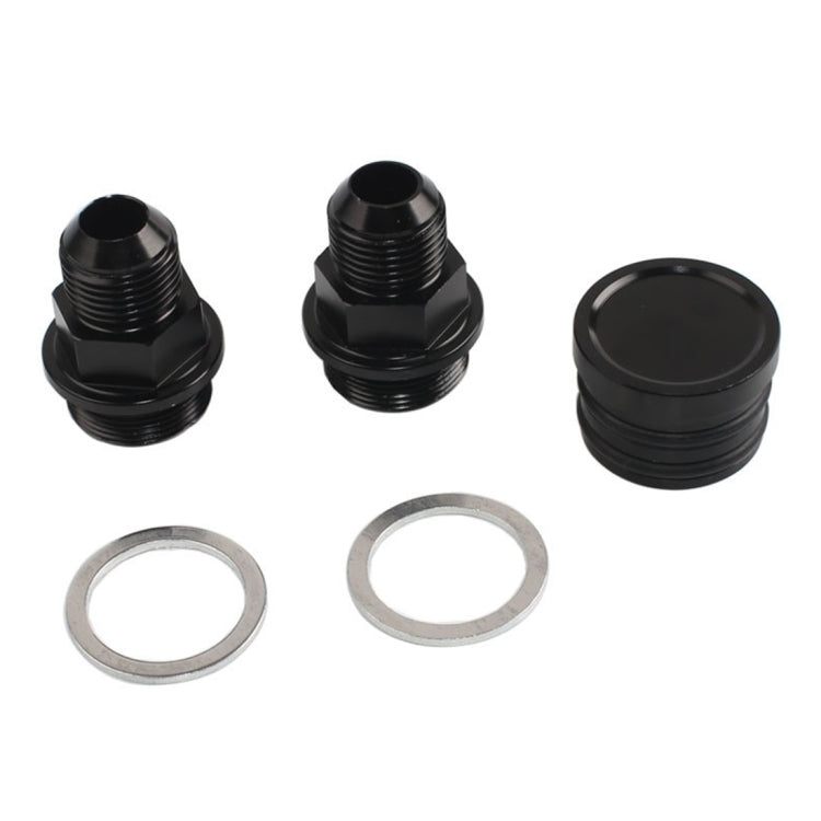 M28~10AN Black Engine Rear Block Breather Fitting Adapter for Honda Oil Catch Can B16 B18C, For Honda Oil Catch Can B16 B18C