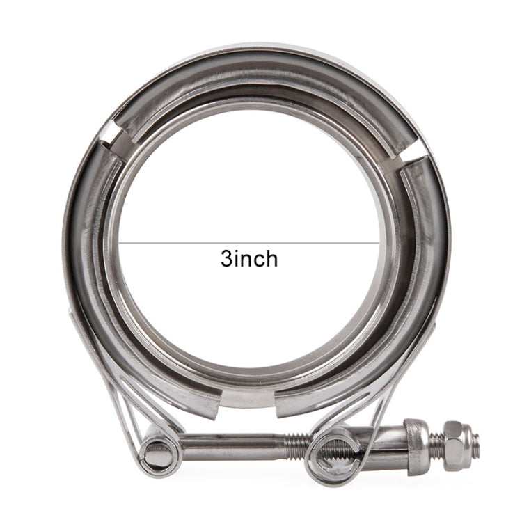 3 inch Car Turbo Exhaust Downpipe V-Band Clamp Stainless Steel 304 Flange Clamp, 3 inch V-Band Clamp