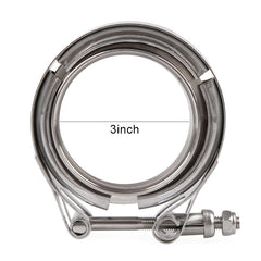 3 inch Car Turbo Exhaust Downpipe V-Band Clamp Stainless Steel 304 Flange Clamp, 3 inch V-Band Clamp