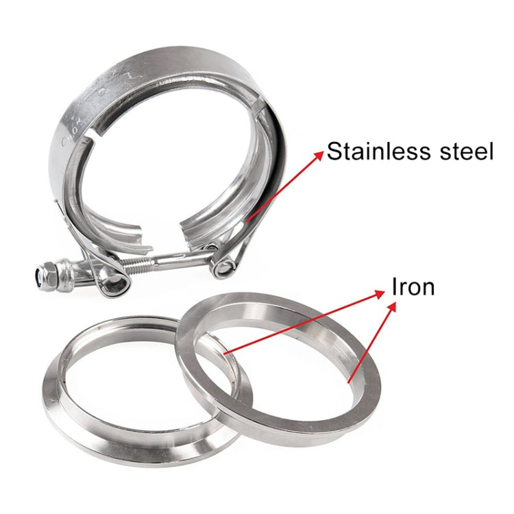 3 inch Car Turbo Exhaust Downpipe V-Band Clamp Stainless Steel 304 Flange Clamp, 3 inch V-Band Clamp