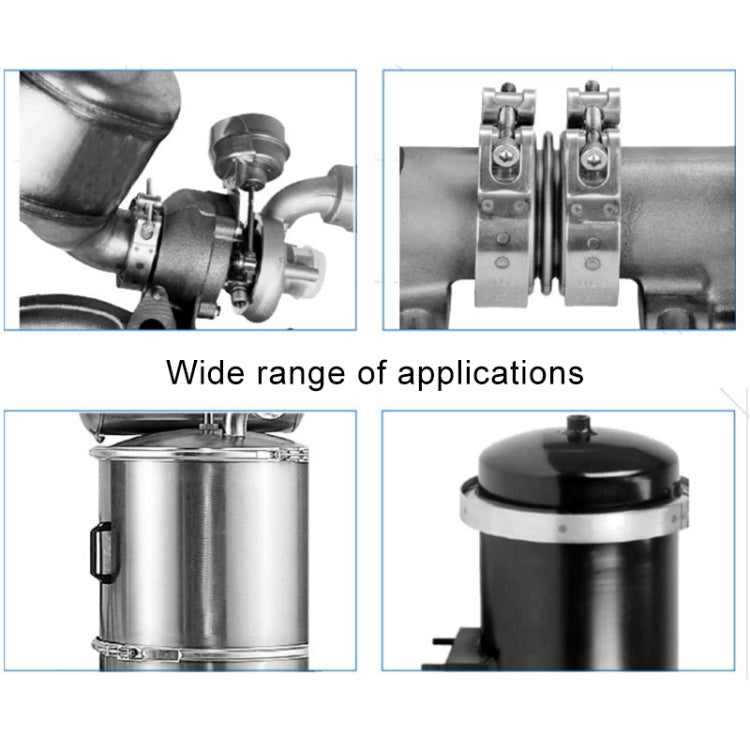 3 inch Car Turbo Exhaust Downpipe V-Band Clamp Stainless Steel 304 Flange Clamp, 3 inch V-Band Clamp