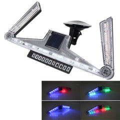 Solar Anti Collision Cupule Ranger Lamp Car Taillight LED Flash Warning Light Caution Light Foldable Solar Cupule Warning Lamp with Temporary Parking License, CS-N14