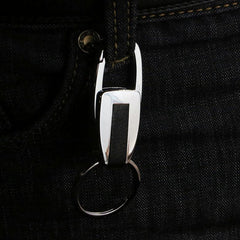 Single Ring Metal Leather Key Chain Metal Car Key Ring Multi-functional Tool Key Holder Key Chains Rings Holder For Car Key Rings, Single Ring