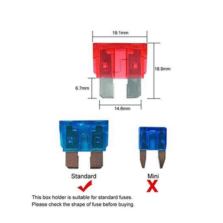 Universal 6 Way Fuse Box Block Fuse Holder Box Car Vehicle Circuit Automotive Blade Tool 6 Way Fuse Block, DC 10V-32V, 6 Way Fuse Box