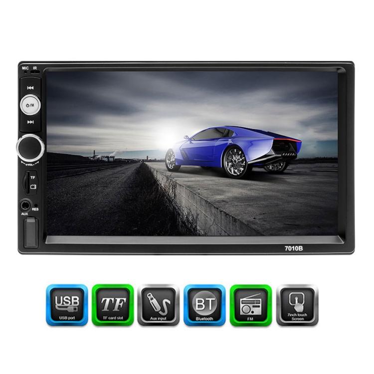 7010B HD 2 Din 7 inch Car Bluetooth Radio Receiver MP5 Player, Support FM & USB & TF Card, 7010B