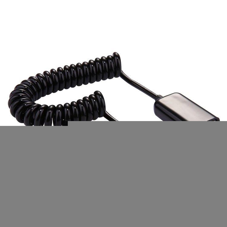 3.5mm Male to USB 2.0 Female Audio Converter Retractable Coiled Cable for Car MP3 Speaker U Disk, Length: 1m, 1pcs