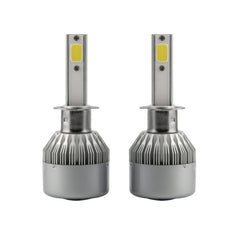 2pcs H1 18W 1800LM 6000K Waterproof IP68 Car Auto LED Headlight with 2 COB LED Lamps, DC 9-36V, H1