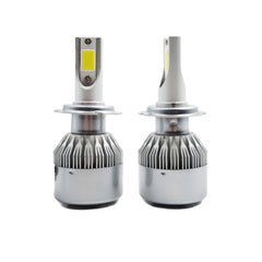 2pcs H7 18W 1800LM 6000K Waterproof IP68 Car Auto LED Headlight with 2 COB LED Lamps, DC 9-36V, H7