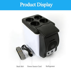 Car Auto 48W Portable Multi-Function Cooling and Warming 6L Low Noise Refrigerator for Car and Home, Cord Length: 1.8m, 6L Low Noise