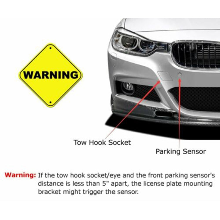 Car Front Bumper Tow Hook License Plate Mounting Bracket Holder for BMW F Series, For BMW F Series