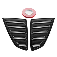2 PCS Carbon Fiber Painted Panel Side Window Louver Cover Cooling Panel Trim Set for Ford Mustang 2015-2018, Carbon Fiber Painted Panel