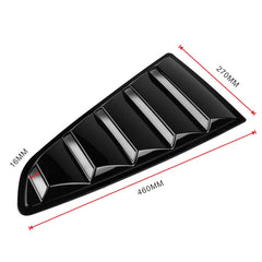 2 PCS Carbon Fiber Painted Panel Side Window Louver Cover Cooling Panel Trim Set for Ford Mustang 2015-2018, Carbon Fiber Painted Panel