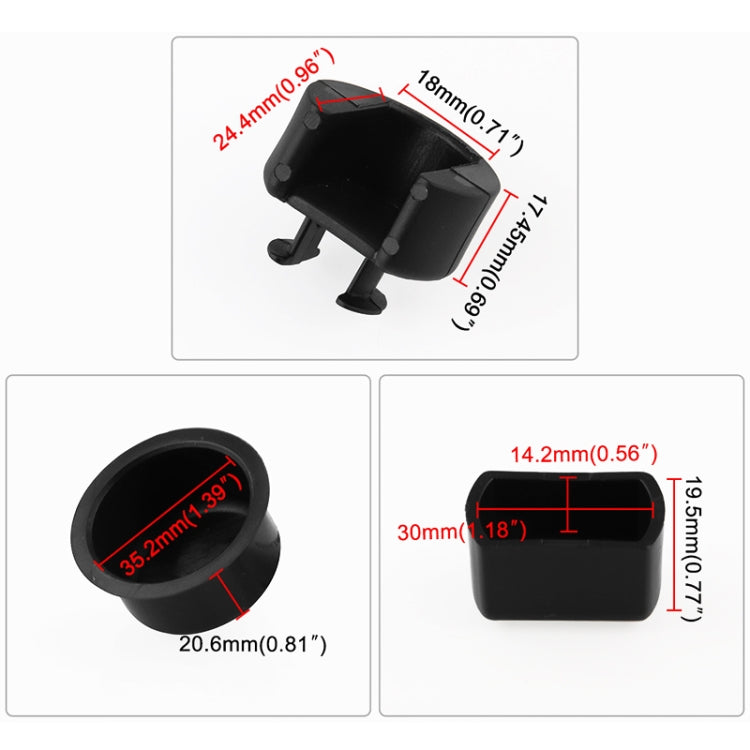 4 PCS Automotive ABS Tailgate Hinge Pivot Bushing Insert Kit for Ford / Dodge E7TZ-99430B22-A, For Ford / Dodge