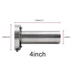 4 inch Universal Car 304 Stainless Steel Exhaust Pipe Muffler Unadjustable Tail Muffler Tip , 4 inch Unadjustable