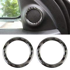 2 PCS Car Front Horn Carbon Fiber Decorative Sticker for Jeep Grand Cherokee 2014-2017, Front Horn