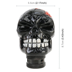 Universal Skull Head Shape Manual or Automatic Gear Shift Knob, Size: 8.7x5.5cm