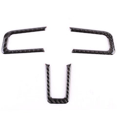 3 PCS Car Steering Wheel Button Decorative Sticker for Ford Mustang 2015-2020, Steering Wheel Button